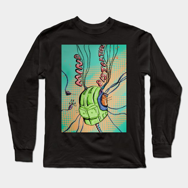 Mind Distortion Long Sleeve T-Shirt by THERENDERSHOW